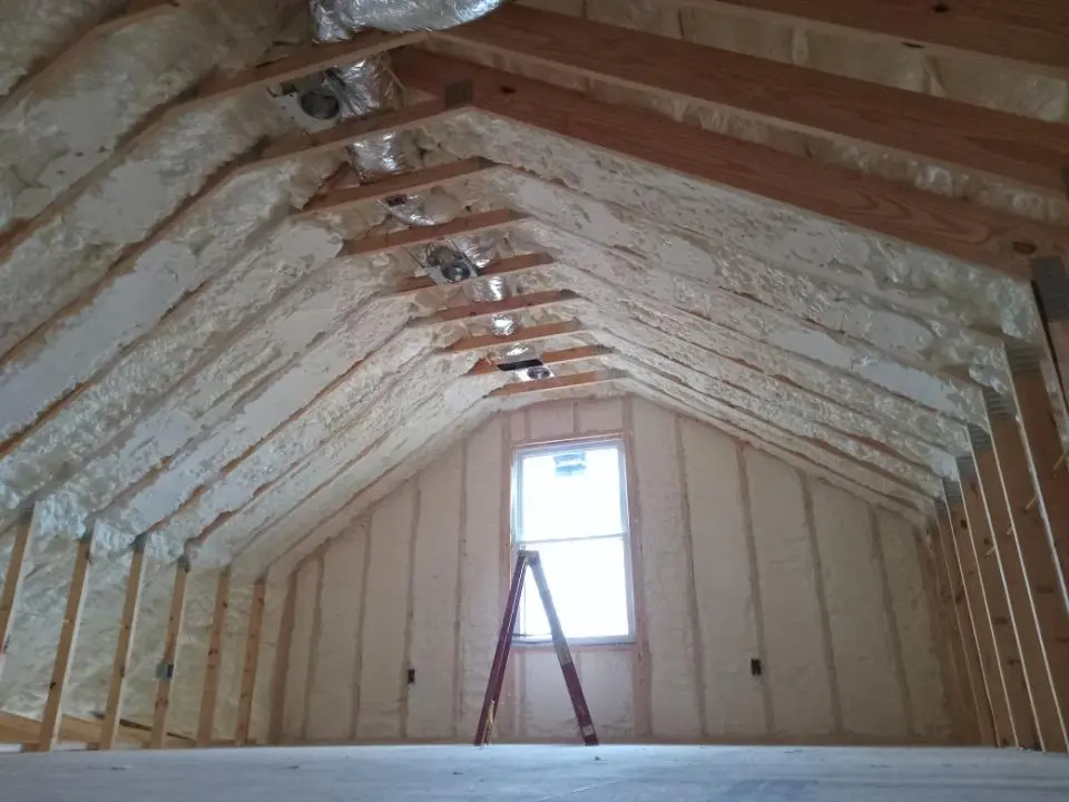 Spray foam roofing application for Crawl Space Insulation project in Oelwein